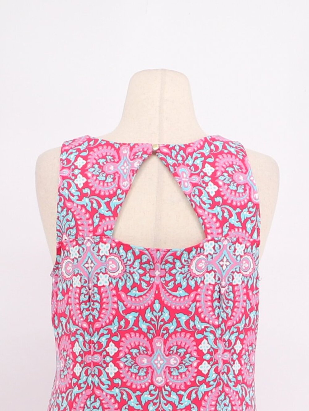 TALBOTS Effortless Jersey Medallion Open Back Dress Pink Size L - Picture 5 of 8